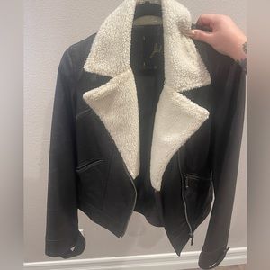 Jack’s Sherpa faux leather Moto jacket by bb Dakota